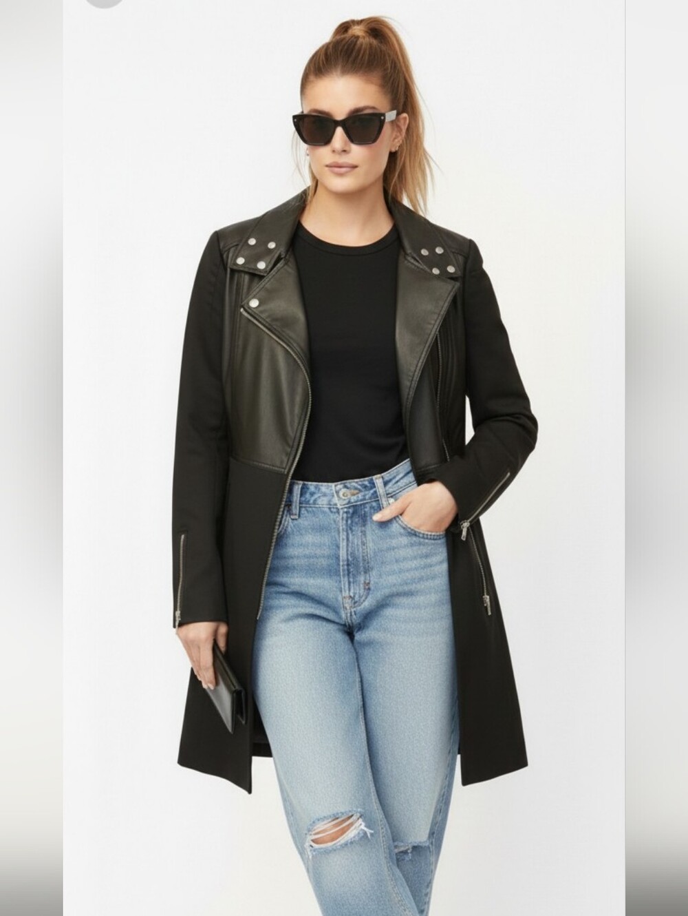 🔥NWT‼️ BLACK LEATHER COAT BLOWOUT SALE 🔥 XS
